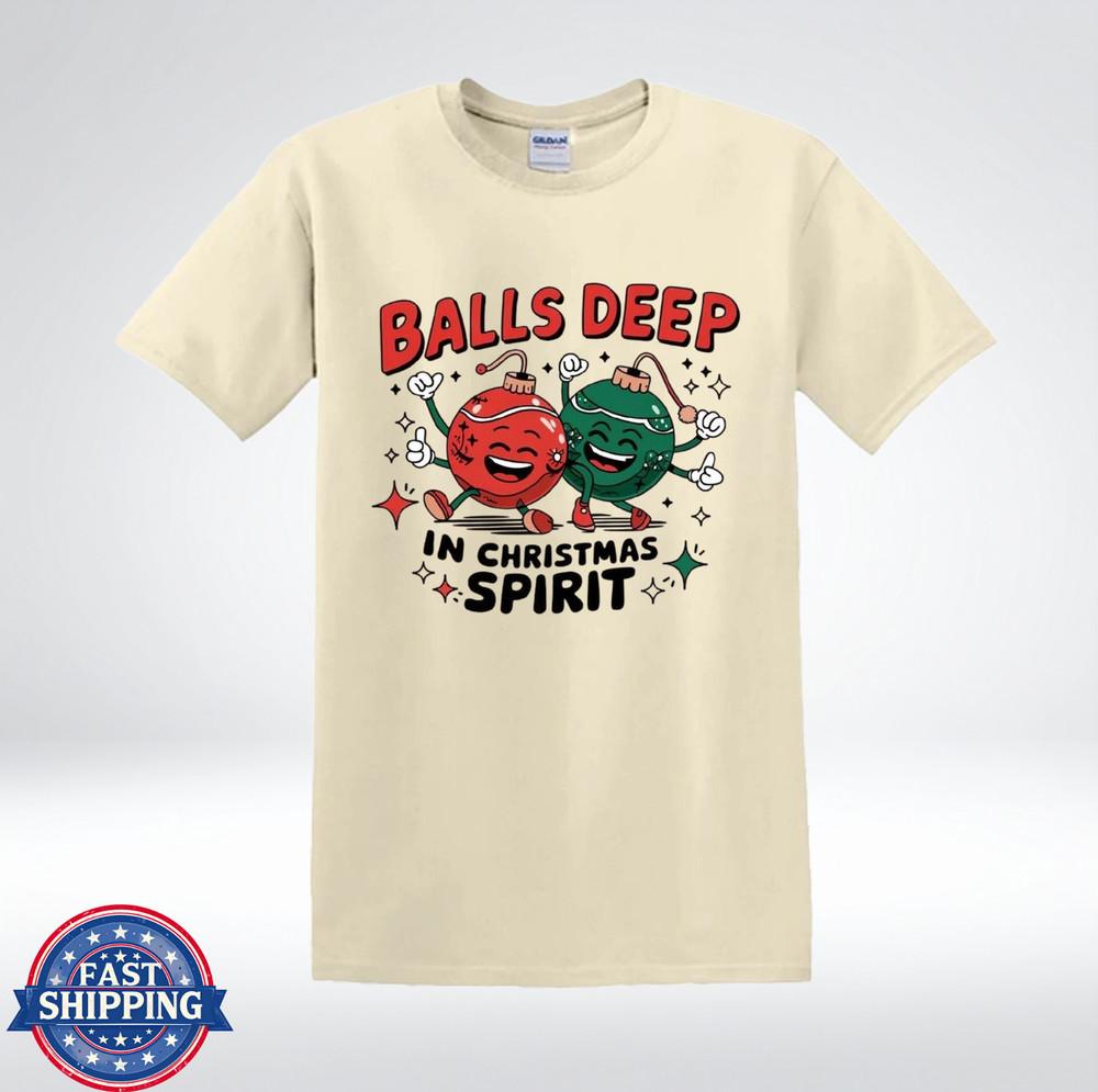 

Funny Christmas Ornament Characters Graphic T-Shirt M