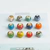 10Mm Flower Glaze Loose Beads Jingdezhen Ceramic Bracelet Necklace Creative Beaded Handmade DIY Material Factory Direct Sales