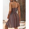 Women Dresses 2025 Summer Sleeveless Strap Dress Sexy V-Neck Striped Women Dress J878