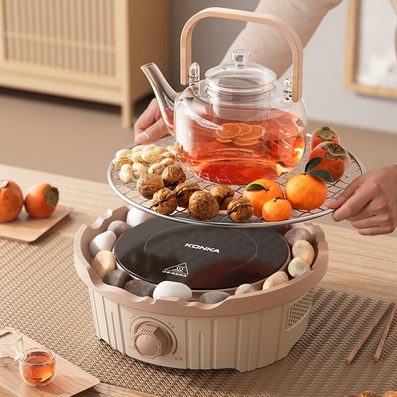 Konka Electric Ceramic Tea Stove with Charcoal Fire Simulation CN plug (adapter included)