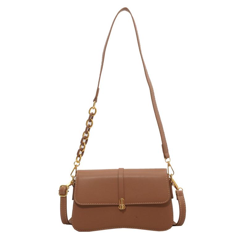 Retro underarm small square bag women's new simple versatile chain single shoulder commuter messenger bag