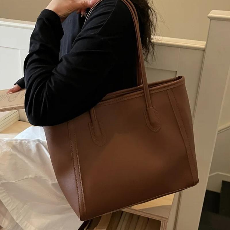 New Early Autumn Women s Luxury Texture Handbag, Elegant Commute Shoulder Bag, Versatile Large Capacity Tote Bag коричневый