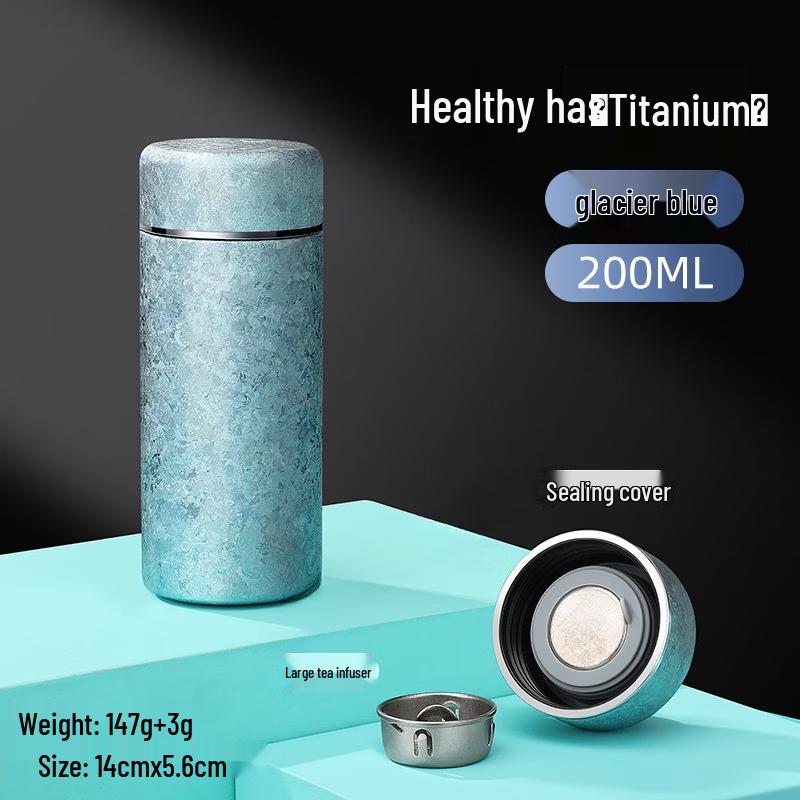 Shangqi 200ML Portable Titanium Insulated Pocket Thermos