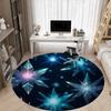 1pc Crystal Flowers Office Round Rug, Non-slip, Soft and Durable Office Rug for Interior Decoration, Perfect for Office,Decoration yy260204054