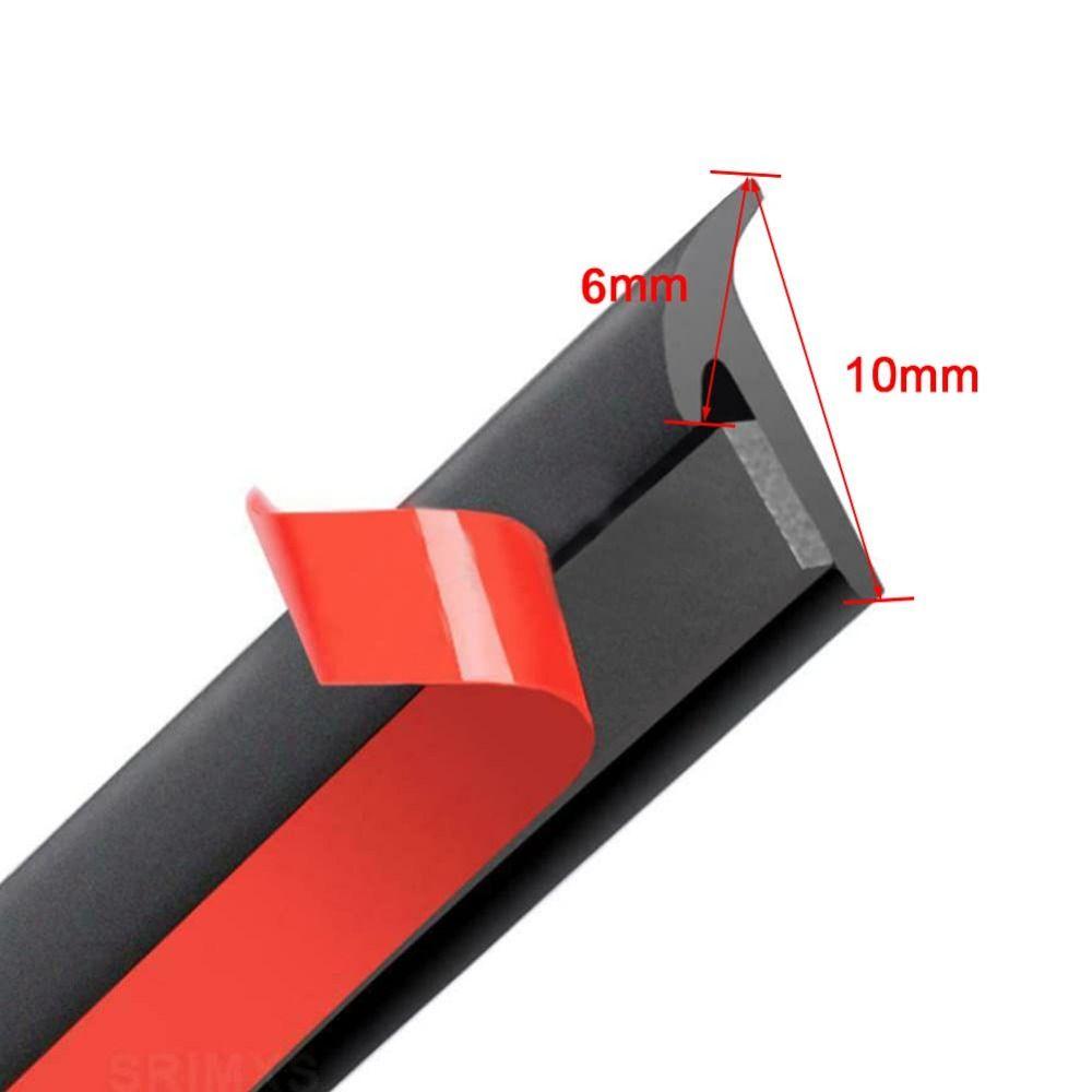 1 Meter Length Car Light Rubber Seal Strip T-Shape Profile Rubber Auto Front Rear Windshield Seal Black Waterproof