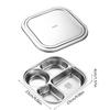 Compartment Stainless Steel Food Plates Functional Stainless Steel Divided Plates Practical Meals Arrangement Container