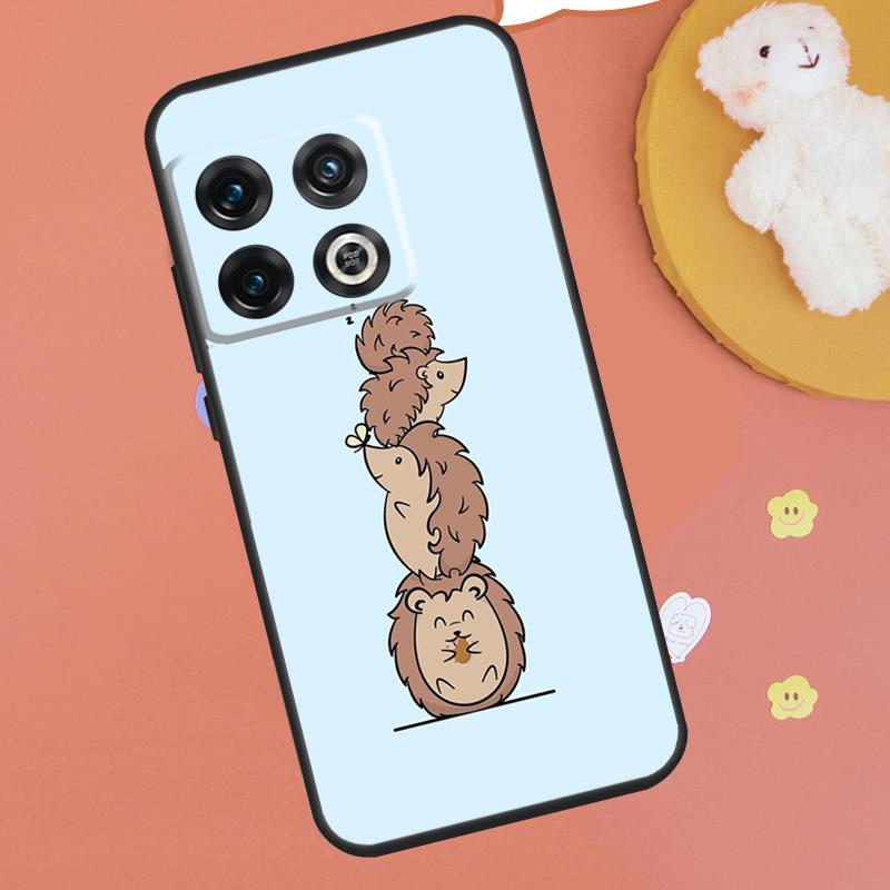 Kawaii Hedgehog Case For OnePlus 13T 10T 8T 12R 13R 15 13 12 11 9 10 Pro Nord CE 5 2 3 4 Lite N20 N30 Funda