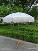 European Style Wooden Pole Sun Umbrella with Tassel Edges for Patio, Beach, Pool, or Terrace