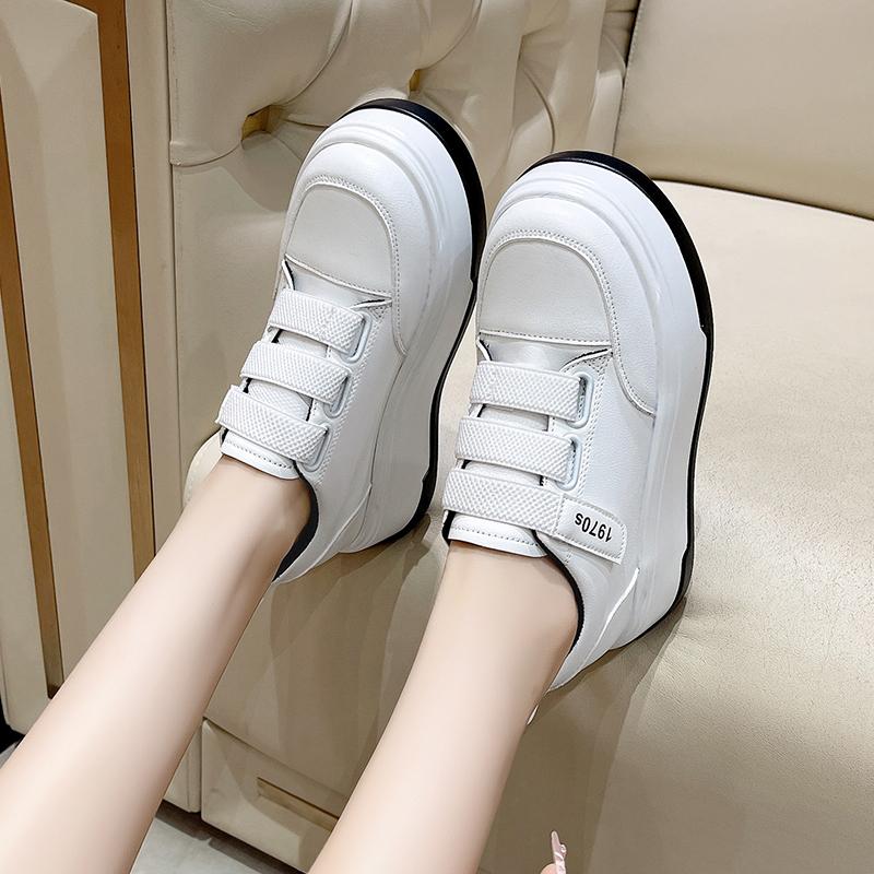 Fashion Women's Casual Sneakers Lightweight Thick Bottom Fashionable Comfortable All-Match Autumn Winter New Style Basketball Shoes