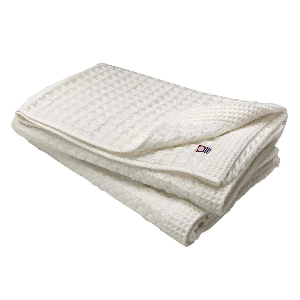 Imabari Bath Towels, Set of 2, Waffle Weave, Off-White, 60x125cm