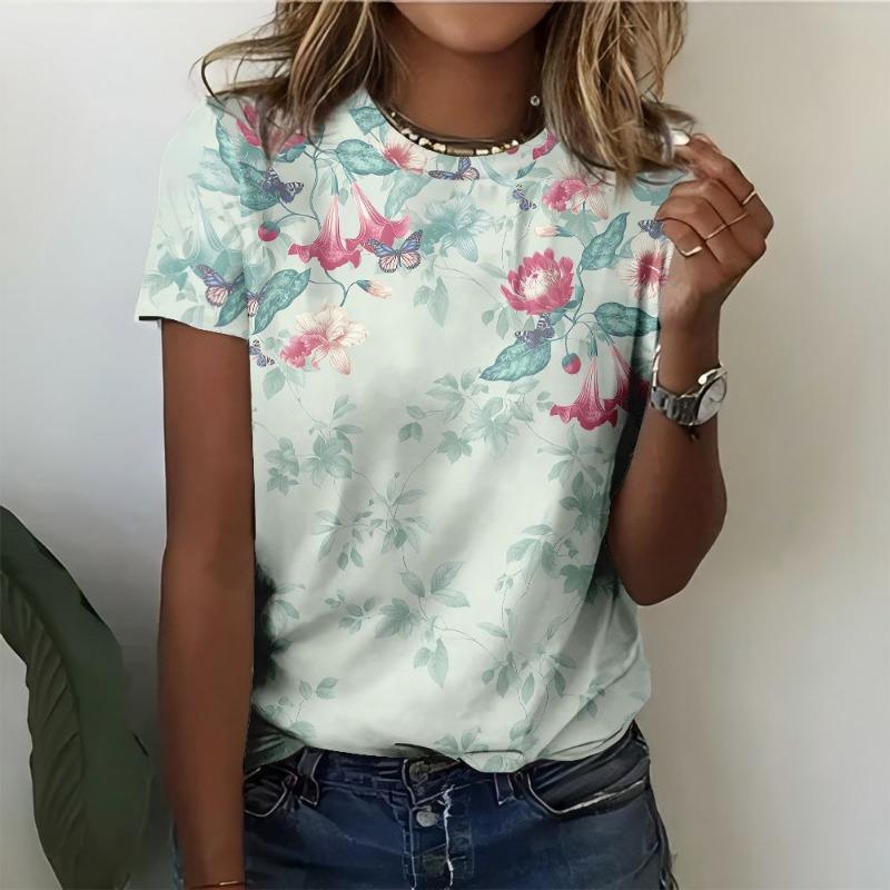 Süße Katze Tier 3D Druck T-Shirts Sommer Mode Damen Rundhals Kurzarm T-Shirt Tees Harajuku Y2K Tops Damenkleidung