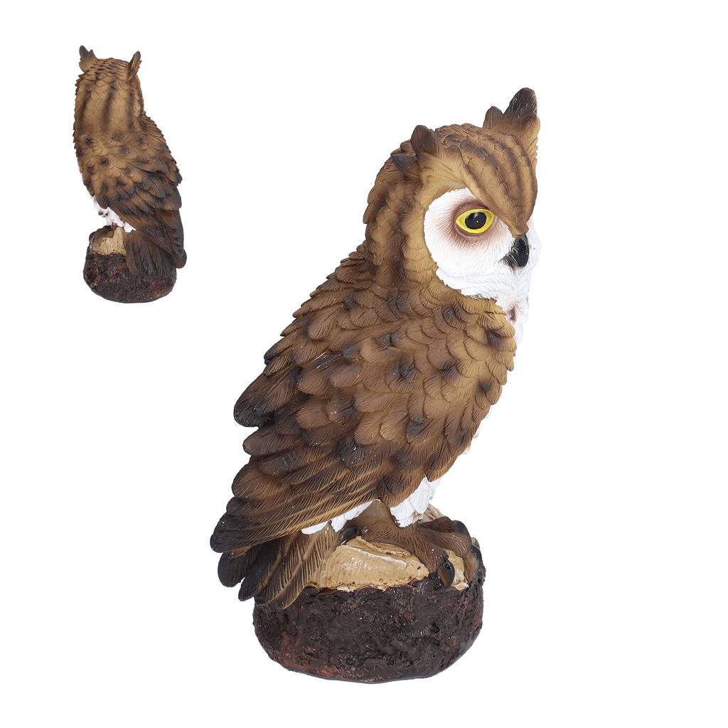 Owl Resin Ornaments Fine Workmanship Lovely Image Widely Used Home Decoration for Courtyards Porches