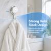 3 PCS Silver Suction Cup Hook ABS Robe Hook Versatile Towel Hook  Flat Smooth Surface