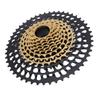 12 Speed Bicycle Cassette 11 to 50T Aluminum Steel Lightweight Bike Cassette Sprocket for Mountain Bikes Black Gold
