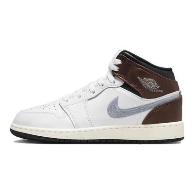 Air 1 Mid SE GS White Blue Grey Kids Sneakers Black Sail FQ8162-142