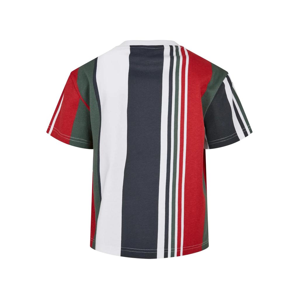Urban Classics Boys Block Stripe Heavyweight All-Over Print Oversized T-Shirt