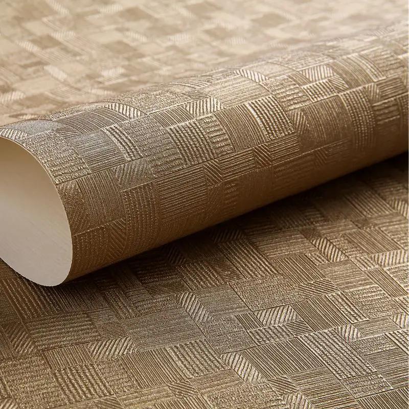 

9,5 м однотонные обои в клетку для фона стены в гостиной, водонепроницаемые обои в стиле легкой роскоши, не самоклеящиеся 53CMX3M