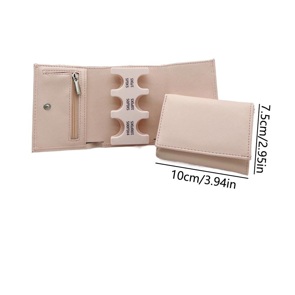 Zipper Bag Tri-fold Coin Purse Portable Travel Card Case Men's Small Wallet  Coin Collection