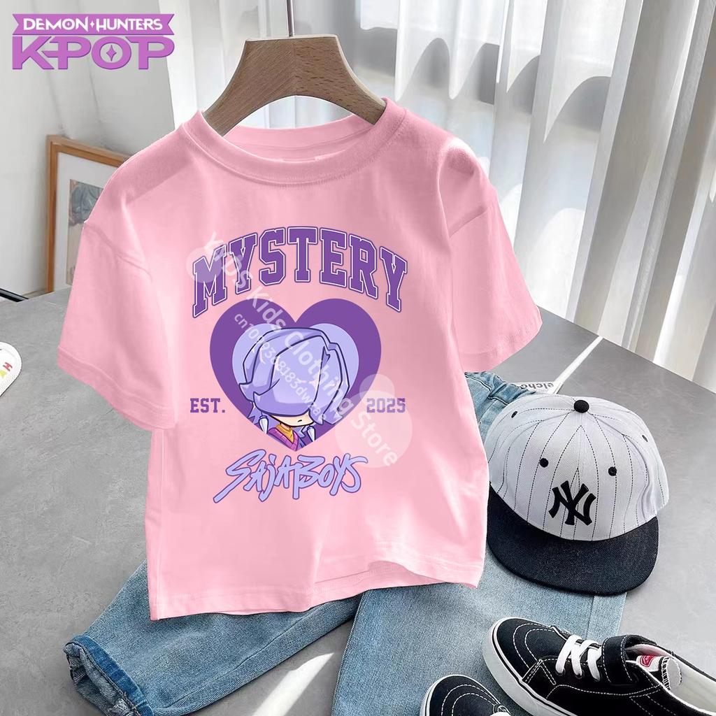 KPop Lovci démonů Saja Chlapci Dětské oblečení Léto Kreslené Derpy Tygří oblečení Móda Chlapecké tričko Bavlna Dětská trička