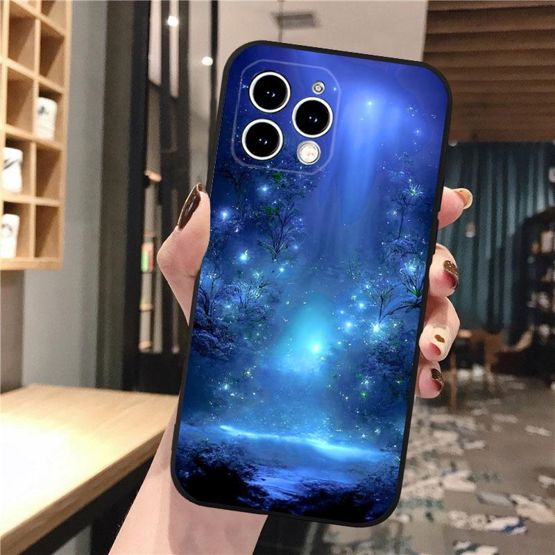 Forest Night Butterfly Tree Moon Phone Case For Iphone 15 14 Pro Max 13 12 11 Pro Max XSMax XR 12 13 Mini 14 Plus
