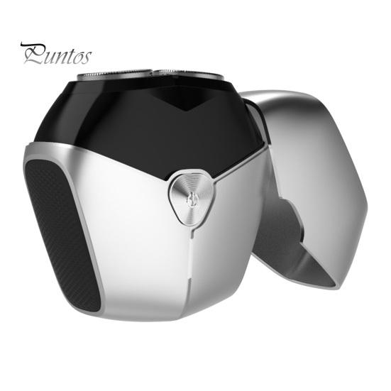 

Мужская электробритва, водонепроницаемая, Type-C, перезаряжаемая, мини-дорожная роторная бритва, портативный триммер для удаления волос и бороды, подарок отцу и парню серебряный