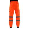 Work Pants Elastic Waist Tear-Resistant Double-Layer Reflective Strips Fabric High-Visibility Safety Pants Heavy-duty Workwear
