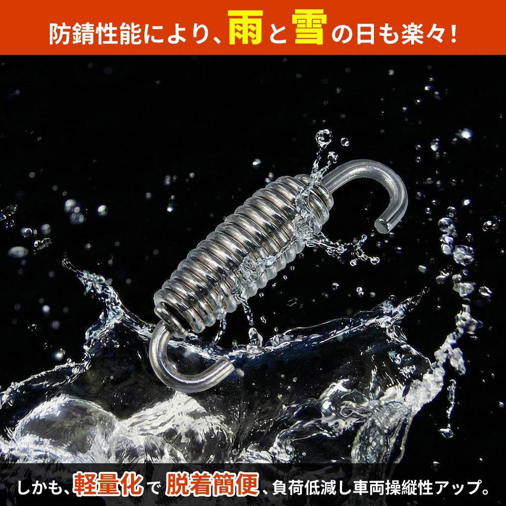 RATCHROLL Motorcycle Universal Exhaust Pipe Spring 55mm Stainless Steel Exhaust