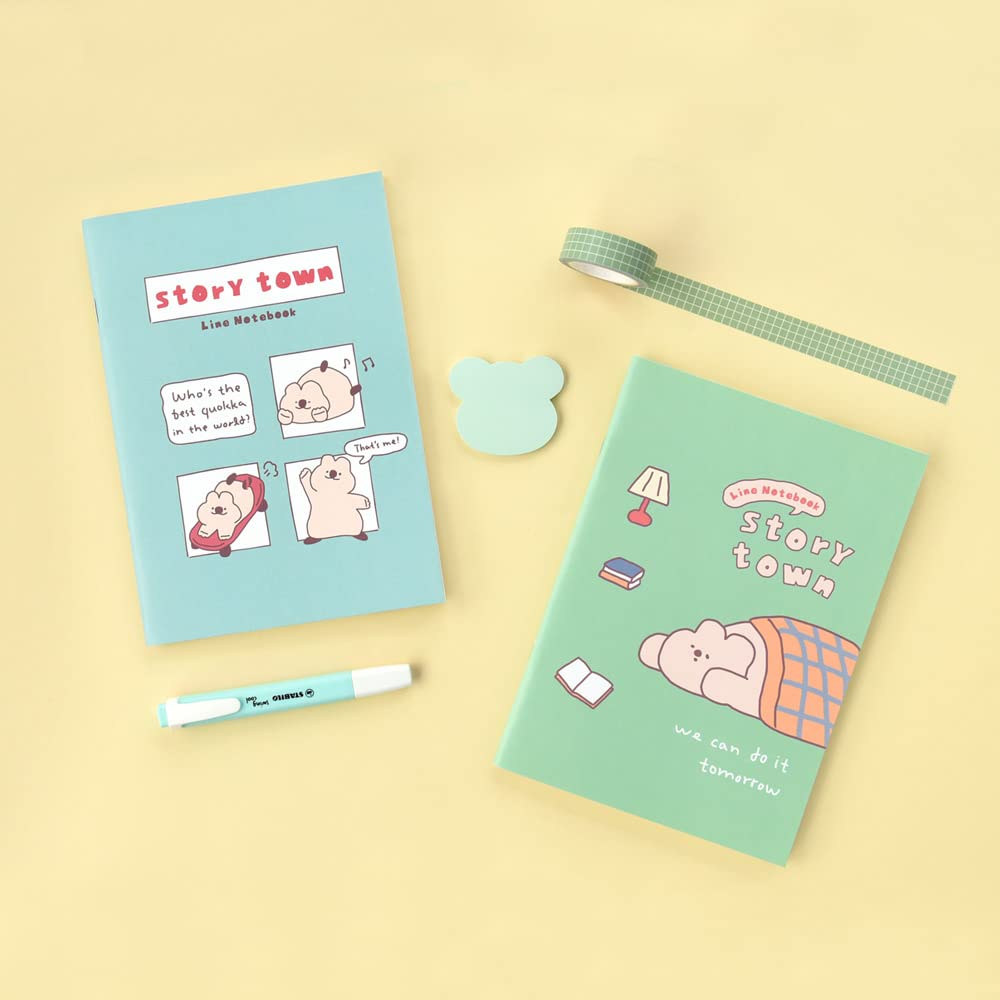 Monolike A5 Story Town Afternoon A 6 A5 Story town A 6P SET Line Campus notebook 48pages types, Afternoon, - notebook, 148x210mm,