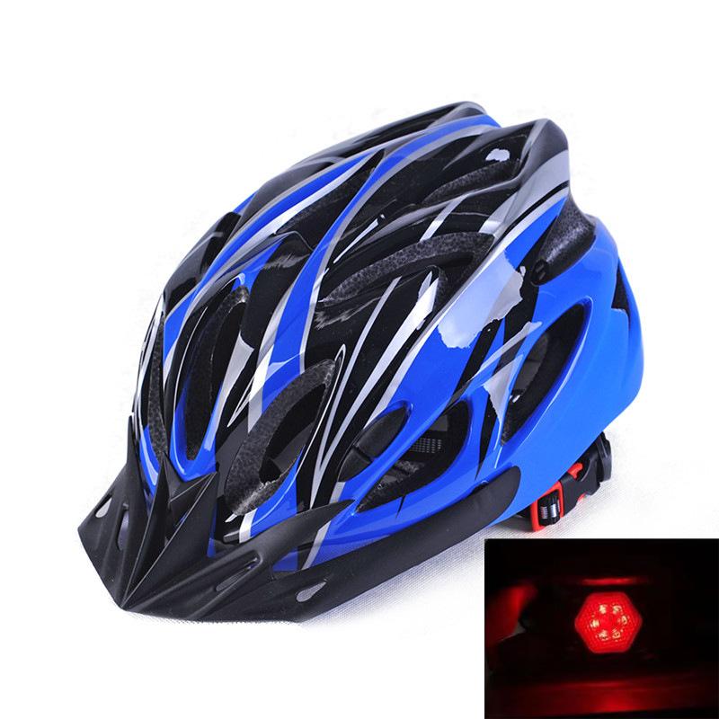 Bicycle helmet with tail lights, bicycle riding, mountain road bike helmet, integrated cycling cap