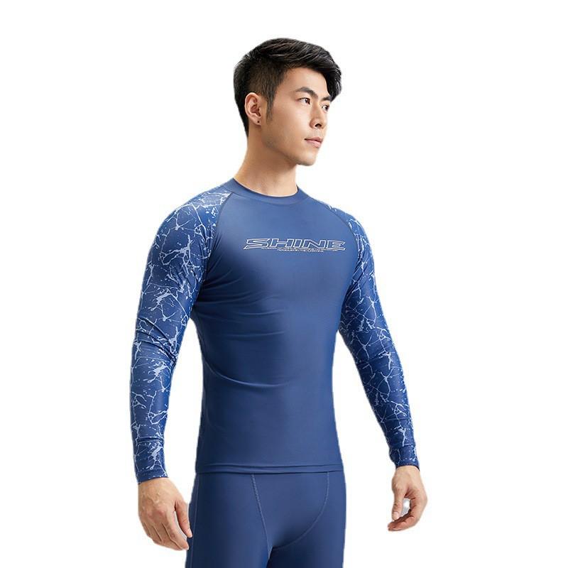 Heren UPF 50 Sneldrogend Lange Mouwen Rash Guard Set Zwemkleding Surfen Zwemmen Watersporten