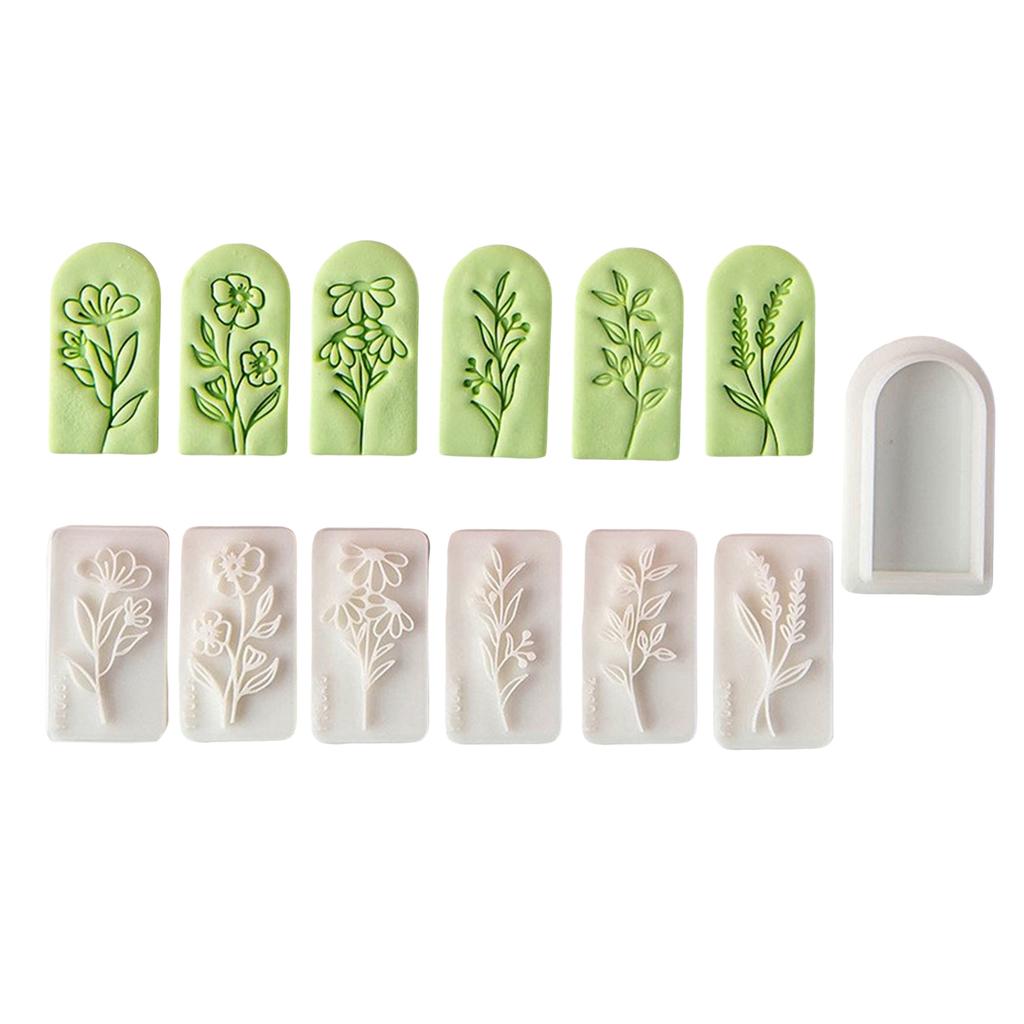 7 Piece DIY Craft Tool Set for Creating Floral Polymer Clay Earrings Accessory Tool Jewelry Mould for Hobbyists