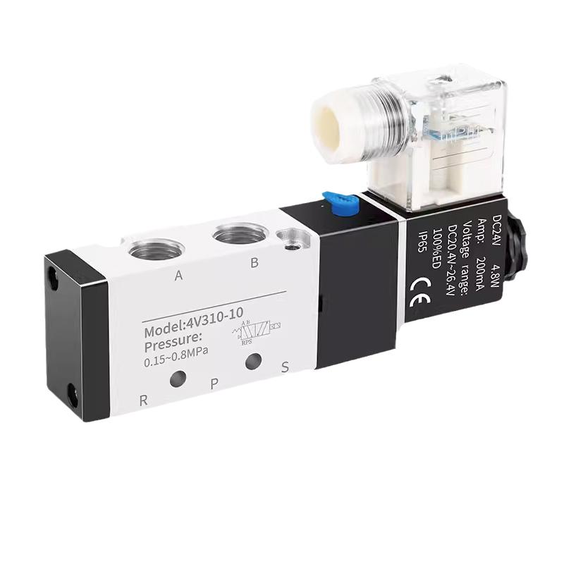 4V210-08 06 Pneumatic Electric Solenoid Valve 5 Way 2 Position Control Air Solenoid Valve 4V110-06 4V210-08 4V310-10 4V410-15 Ventilation Valves 4