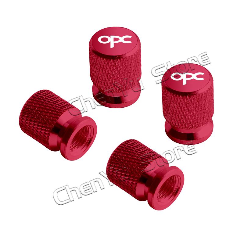 4Pcs OPC Logo Car Metal Wheel Tire Valve Caps Stem Case Dust Cap For Opel Astra Insignia Corsa Rocks Junior Accessories Styling