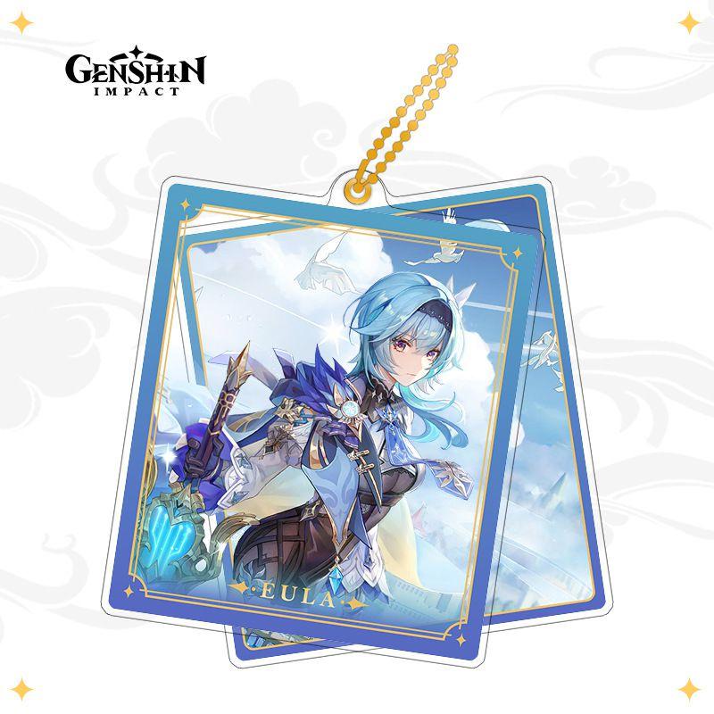 High Quality Genshin Impact Keyring With Double Sided Design