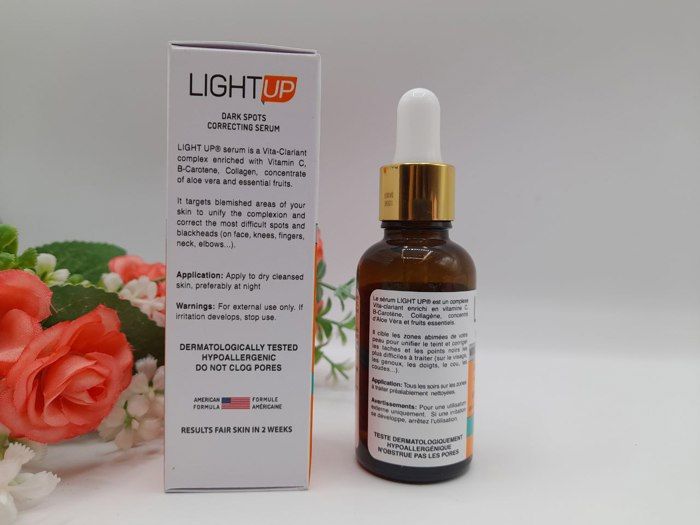 Sérum - Light Up - 30ml - Éclaircissant - Anti-tâches - Tous types de peau