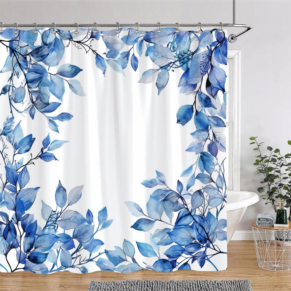 Beautiful Botanical Floral Shower Curtain Watercolour Painting Art Creative Vintage Style Polyester Bath Curtains Bathroom Decor