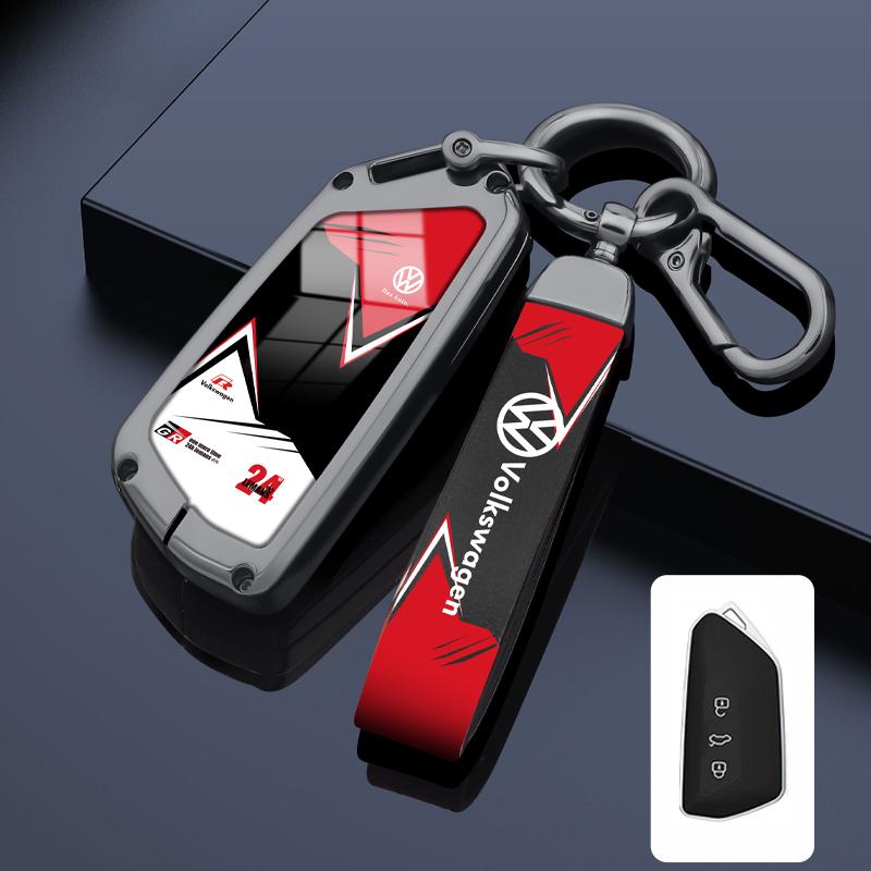 Pro VOLKSWAGEN VW Zinková slitina Kožené pouzdro na klíče od auta Kryt pro Volkswagen VW Golf 8 MK8 ID-4 ID-6 A8 Pro Seat Leon FR MK4 Cu