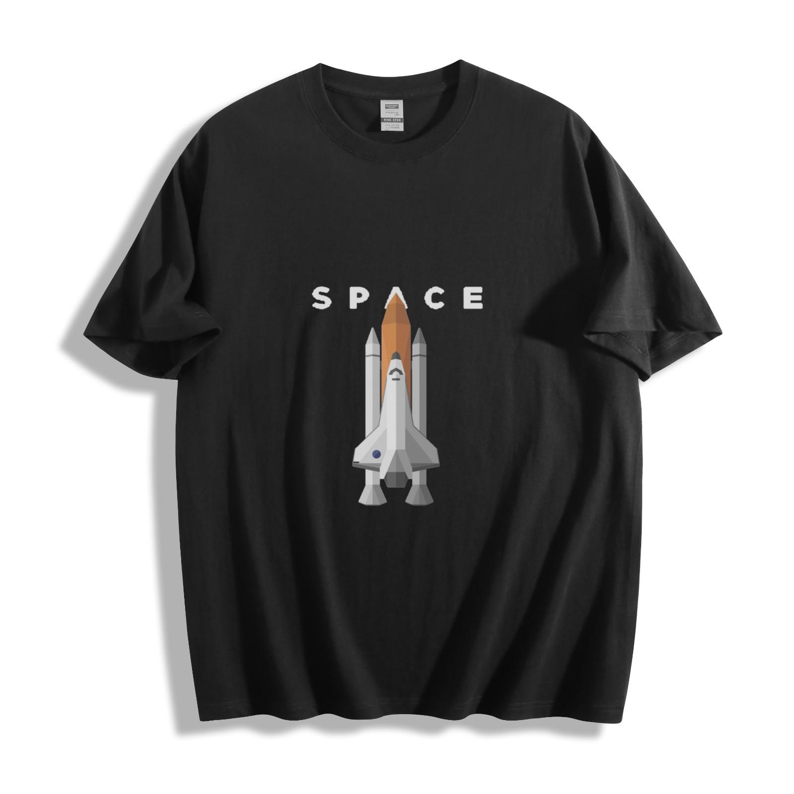 Space Shuttle Launch T-Shirt Mens Womens Tees Top - Sleek Cosmic Voyage Unisex Tee 3XL