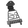 6 String Guitar Trapeze Tailpiece Metal Height Adjustable Guitar Trapeze Bridge Tailpiece for Replacement Black