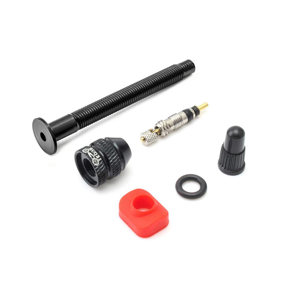 Premium Alloy Tubeless Bicycle Valve Stem with Large Lock Nut and Plastic Cap for Road and Mountain Bikes 40mm 60mm Lengths