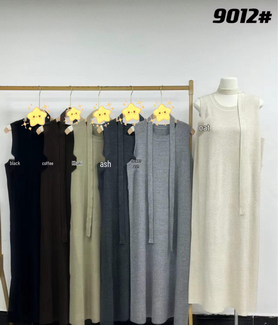 

2025 Spring/Summer Women s Long Dress with Scarf - Muslim Robe Fashion Oatmeal