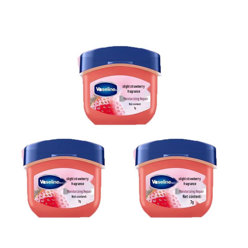 Вазелин Lip Therapy Бальзам для губ с ароматом клубники (3-Pack)