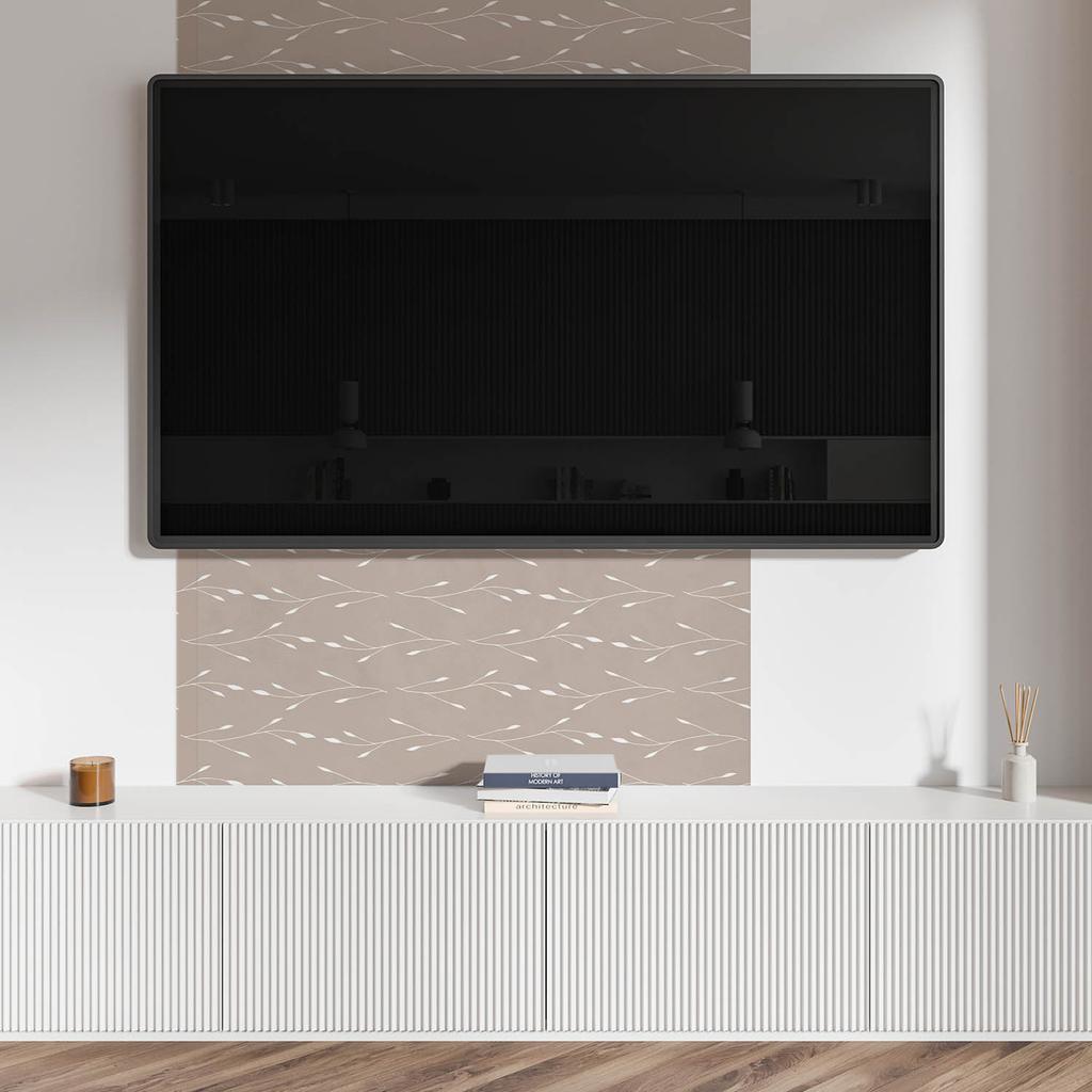 Dekor Winylowy Z Wzorem Samoprzylepny Do Sypialni 100X50 Cm Delikatny Wzór Roślinny