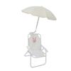 Kids Beach Chair with Umbrella Cute Cartoon Animal Print Foldable Portable Baby Camping Chair for Outdoor Activities