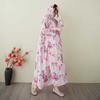 A Niche Yunjin Yarn Cotton Linen Printed Dress