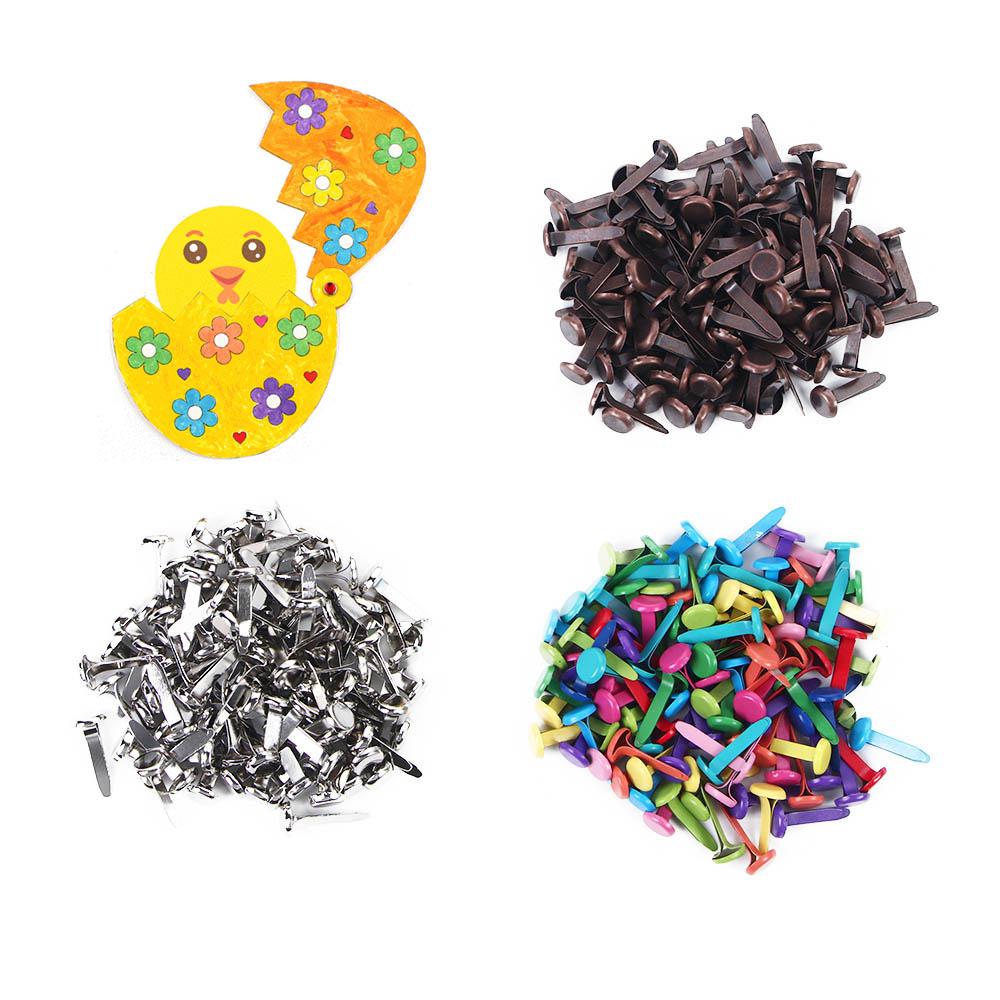 100 Pcs Decorative for Scrapbooking Art Project School Fasteners Craft Accessory Brads Paper Fasteners Scrapbooking Supplies