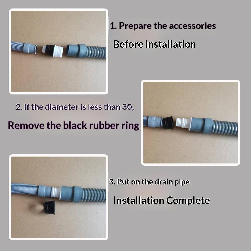 Adattatore di Estensione per Tubo di Scarico Lavatrice | Connettore Diametro 25 Mm/30 Mm, Materiale Plastico
