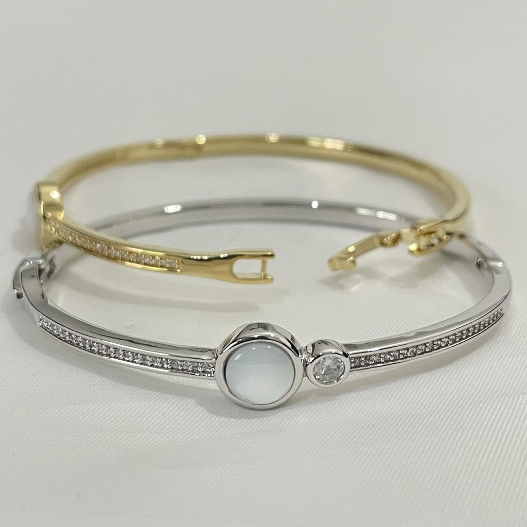 Damen Alltagsschmuck Zirkon Weiß Perlmutt Eingelegt Trendiges Quadratisches Schnallenarmband Hochwertiges Armband