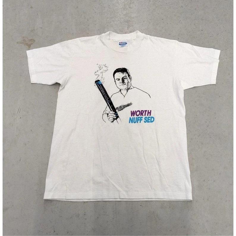 Vintage 80s Powercell Worth Nuff Sed Baseball Bat t-shirt L