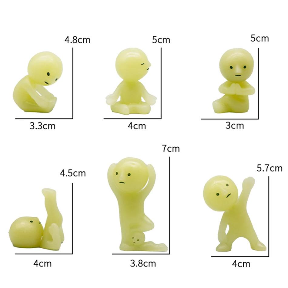 New Blind Box Yoga Series Mini Figure Cute Noctilucent Decoration Doll Bedroom Toilet Series Model Corner Toys Gifts